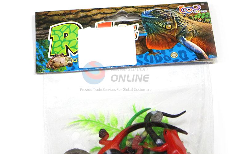 New Arrival 8 Pieces Plastic Solid  Reptile Animal Model Toy Set