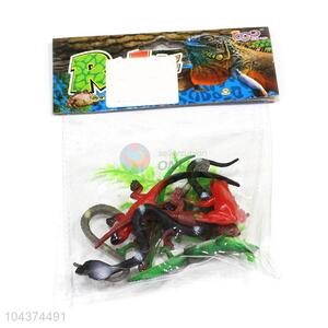 New Arrival 8 Pieces Plastic Solid  Reptile Animal Model Toy Set