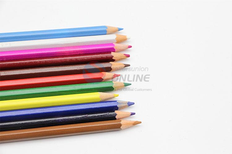 Very Popular 12pcs Students Stationery Wooden Color Pencil Set