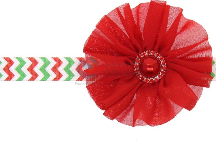 Fashion Handmade Chiffon Flower Decorative Hair Band For Baby