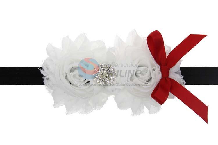 Custom Colorful Handmade Flower Hair Band Christmas Hair Ribbon