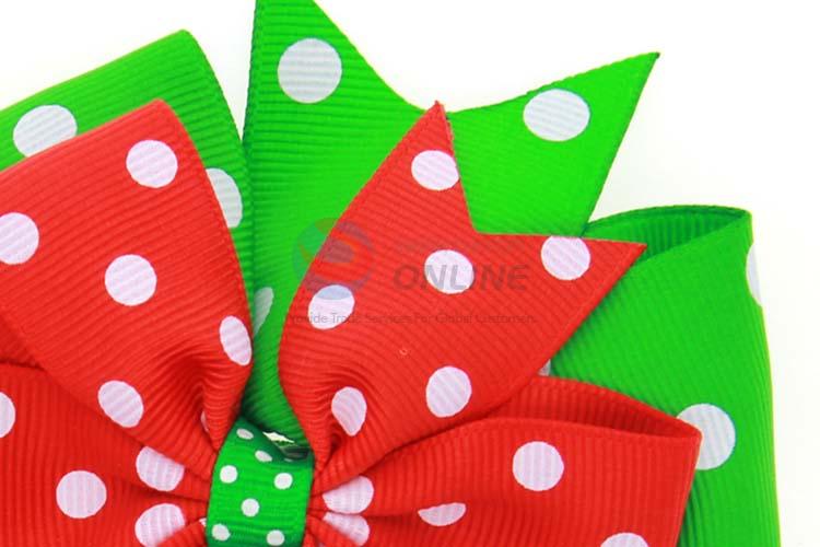 Cute Design Christmas Colorful Bowknot Hairpin For Children