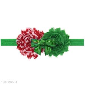 Custom Colorful Christmas Headwear Flower Bowknot Hair Band
