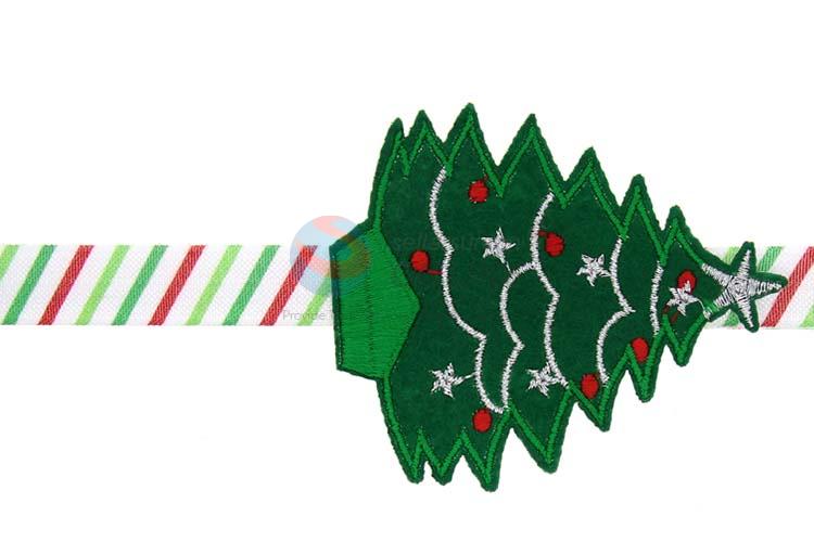 Wholesale Colorful Christmas Tree Shape Hair Band Baby Festival Headwear