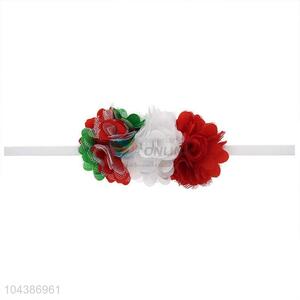 Popular Handmade Flower Christmas Hair Band Fashion Baby Hair Ribbon