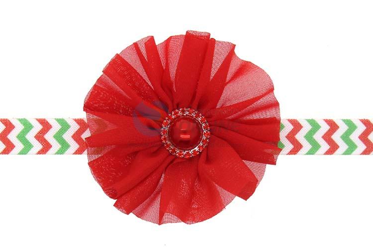 Fashion Handmade Chiffon Flower Decorative Hair Band For Baby