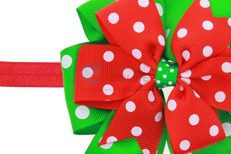 Wholesale Handmade Bowknot Christmas Hair Band Cheap Headband