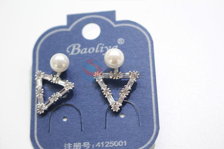 Popular pearl&zircon earring