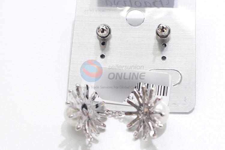 High-end pearl&zircon earring