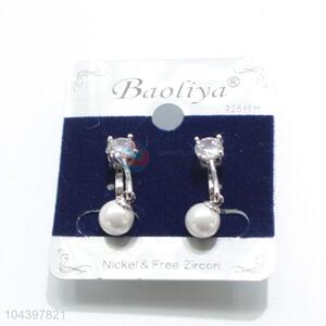 Top quality new style pearl&zircon ear stub