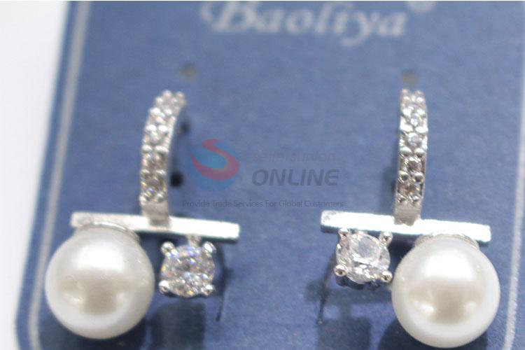 Competitive price pearl&zircon earring