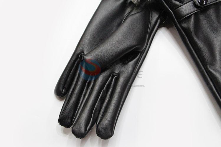 Bottom Price PU Women Dress Fashion Winter Gloves