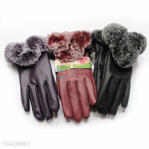 Low Price PU Women Dress Fashion Winter Gloves