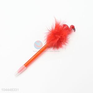 Lovely Design Feather Plastic Ballpoint Pen