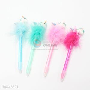 Unicorn Design Feather Plastic Ballpoint Pen
