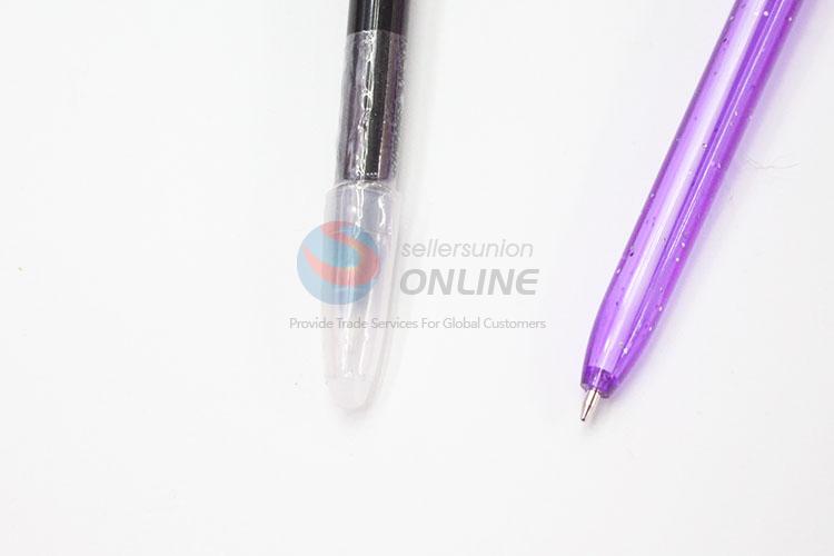 Crown Design Feather Plastic Ballpoint Pen