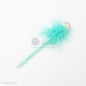 Lovely Rainbow Design Feather Plastic Ballpoint Pen