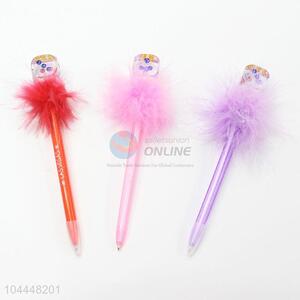 Dice Design Feather Plastic Ballpoint Pen