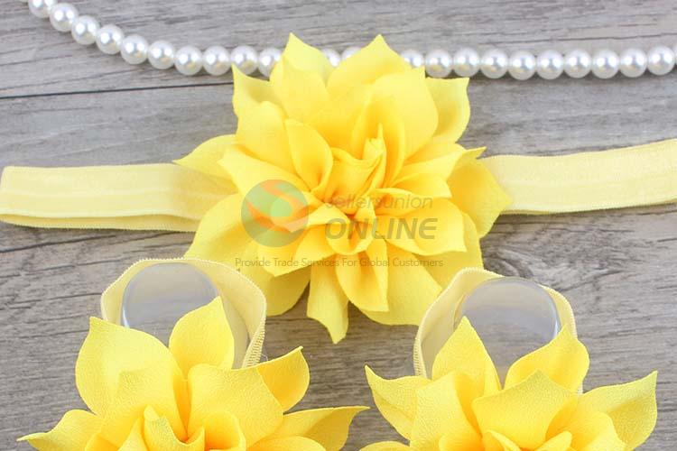 High Quality Baby Flower Design Hair Band Foot Ornaments