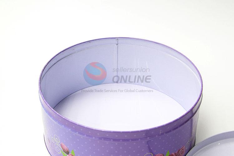 China Factory Tin Storage Box Set in Round Shape