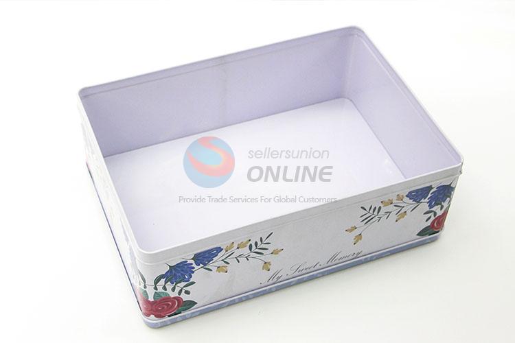 Fashion Style Rectangle Tin Boxes Set for Storage