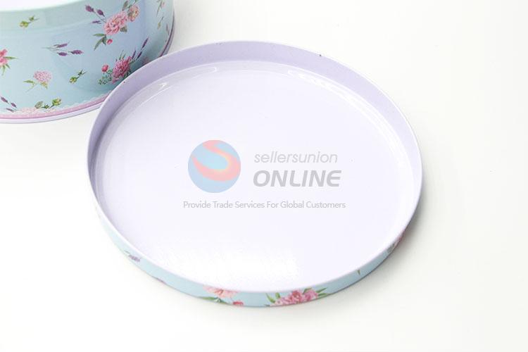 High Quality Tin Storage Box Set in Round Shape