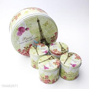 Promotional Gift Round Tin Boxes Set for Storage