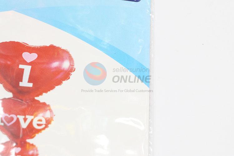 High Quality Golden,Silver Red Heart Shaped Foil Balloon