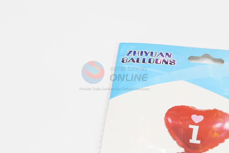 High Quality Golden,Silver Red Heart Shaped Foil Balloon