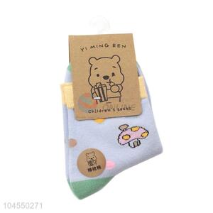 High grade custom printed children cotton socks