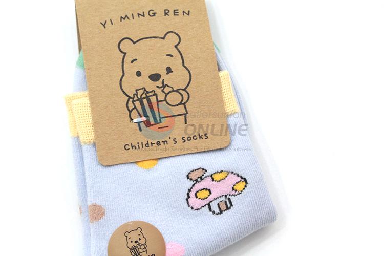 High grade custom printed children cotton socks