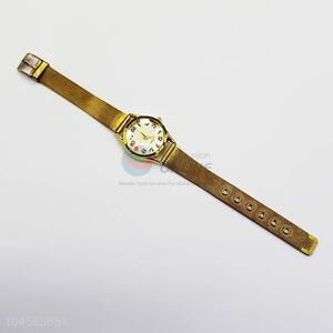 Gold round cheap price alloy watch