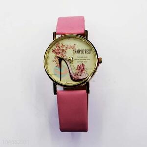 Good quality pu leather watch for women