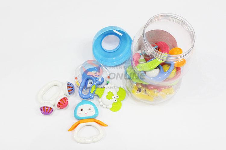 Insert Design Plastic Fun Baby Rattle Toys in Big Feeding-bottle