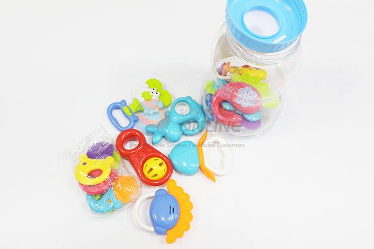 Wholesale Simple Plastic Fun Baby Rattle Toys in Big Feeding-bottle