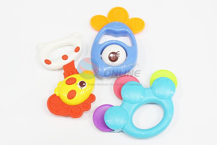 Animal Design Hot Sale Plastic Fun Baby Rattle Toys in Big Feeding-bottle