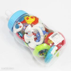 Safe Design Plastic Fun Baby Rattle Toys in Big Feeding-bottle