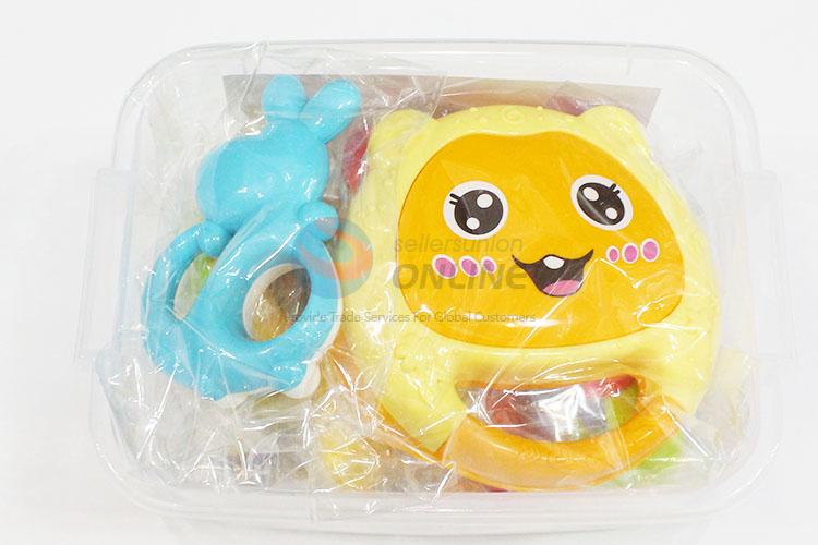 Portable Colorful Plastic Fun Baby Rattle Toys in Storage Box