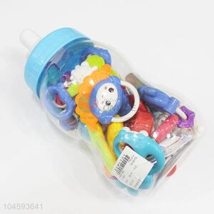 Wholesale Cheap Best Plastic Fun Baby Rattle Toys in Big Feeding-bottle