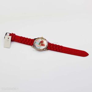 Soft silicone red digital watch