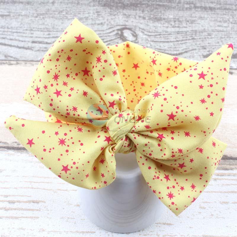 New Design Star Printing Bowknot Headband For Baby