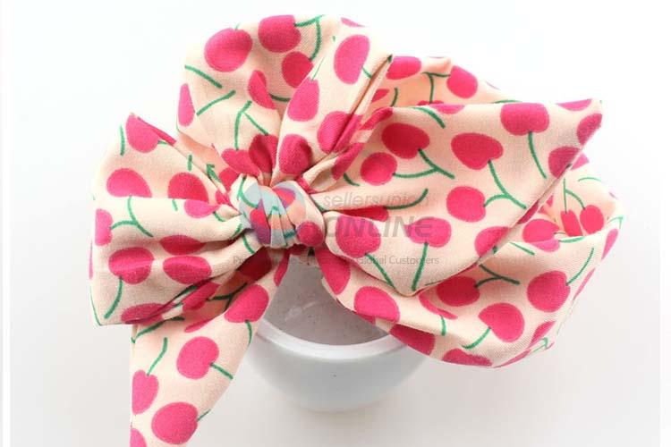 Factory Price Bowknot Flower Printing Hairband For Girl