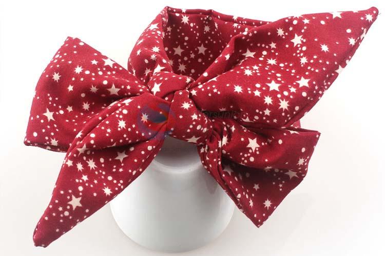 New Design Star Printing Bowknot Headband For Baby