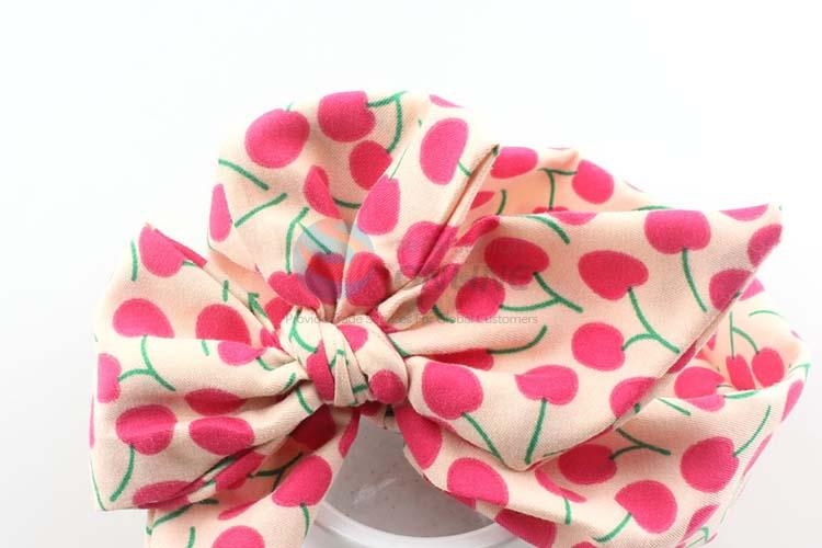 Factory Price Bowknot Flower Printing Hairband For Girl