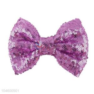 Custom Design Low Price Glittering Bowknot Hairpin