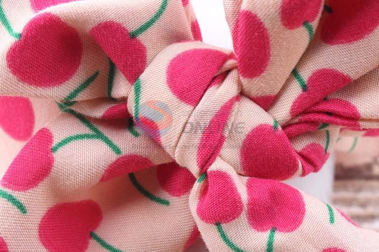 Factory Price Bowknot Flower Printing Hairband For Girl