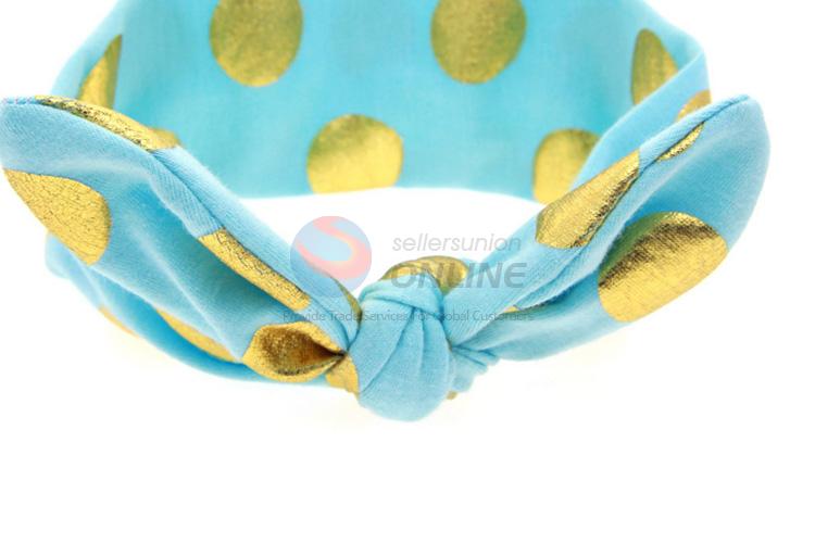 Dotted Bow Elastic Headband