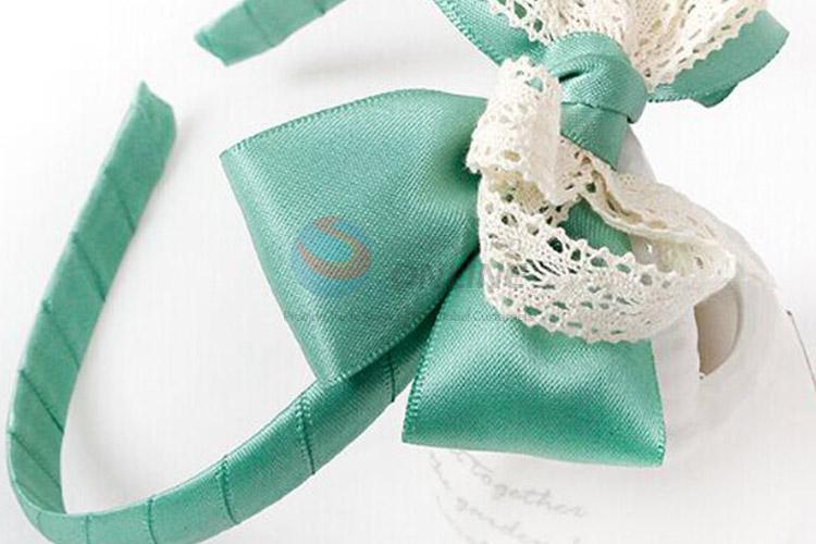 Green Lace Bowknot Hairpin