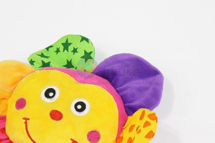 Plush baby rattle toy sunflower for kids