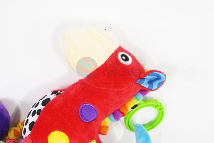 Wholesale plush baby rattle music horse toy